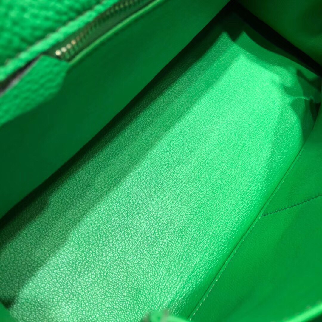 Hermes Kelly 28cm Handbag Shoulder Bag in Green Togo Leather